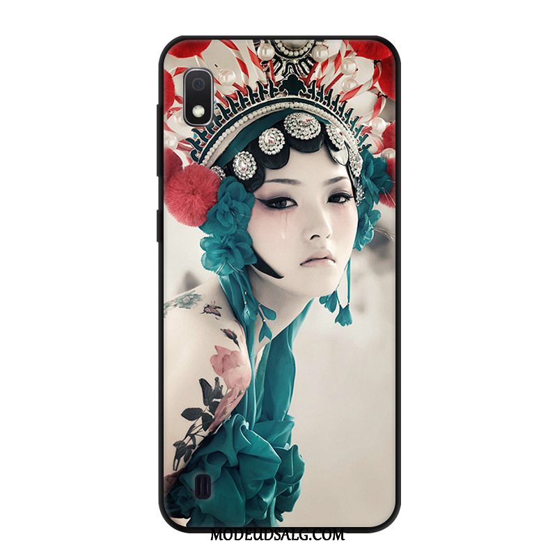 Samsung Galaxy A10 Etui / Cover Kreativ Anti-fald Beskyttelse Cartoon Blå