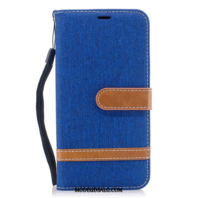 Samsung Galaxy A30s Etui Denim Tegnebog Folio Kort Lædertaske