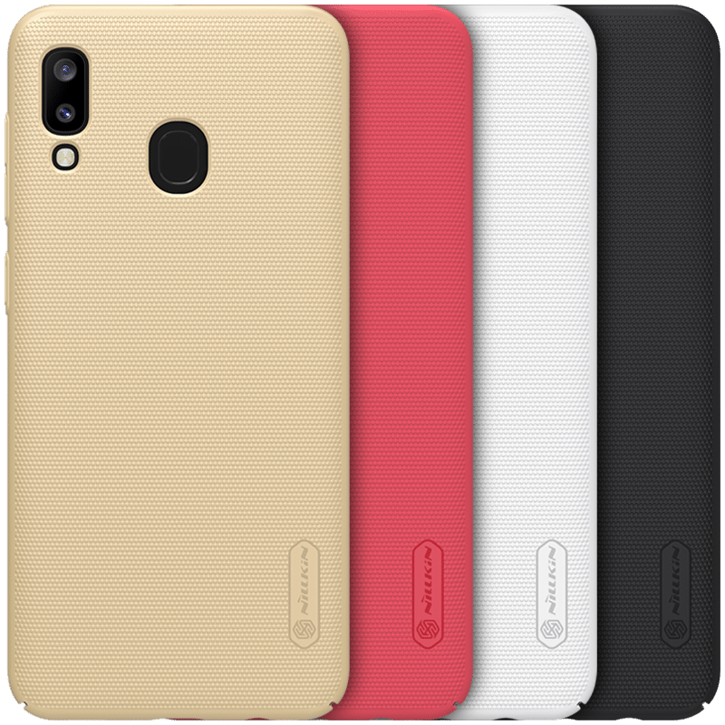 Samsung Galaxy A40 Etui / Cover Nubuck Guld Beskyttelse Hård