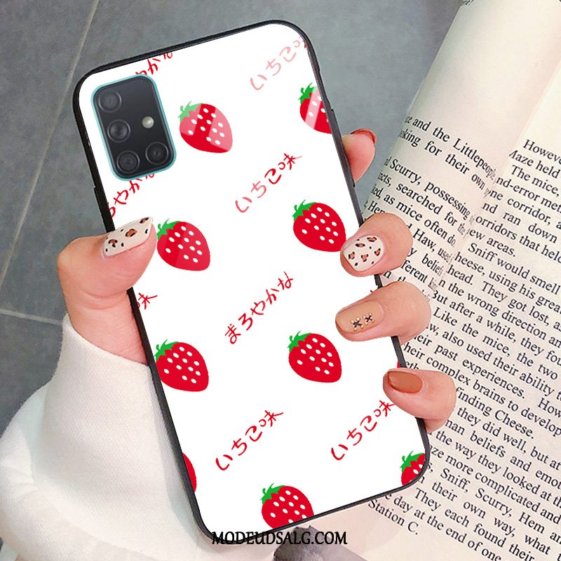 Samsung Galaxy A51 Etui Alt Inklusive Cover Rød Glas Anti-fald