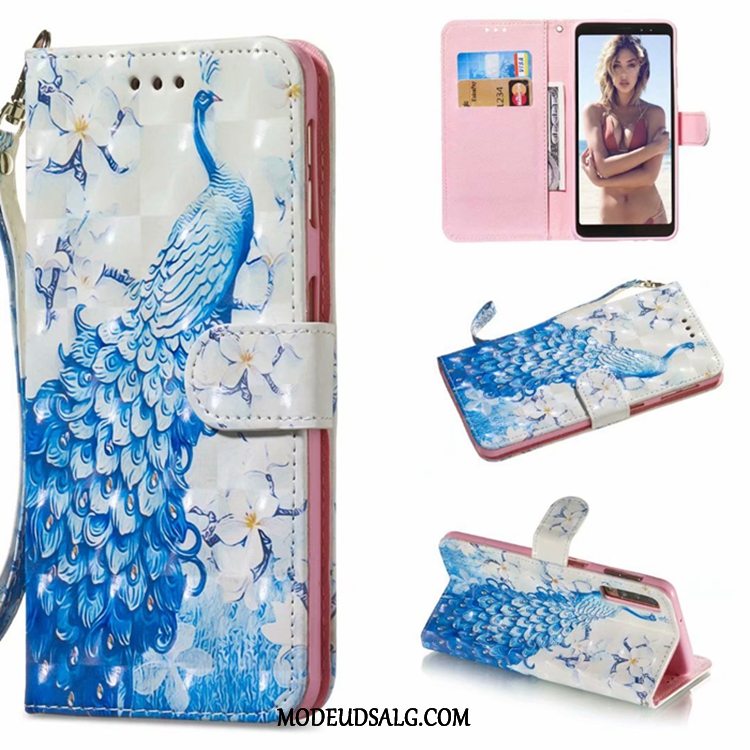 Samsung Galaxy A7 Etui / Cover Trend Lædertaske Blå