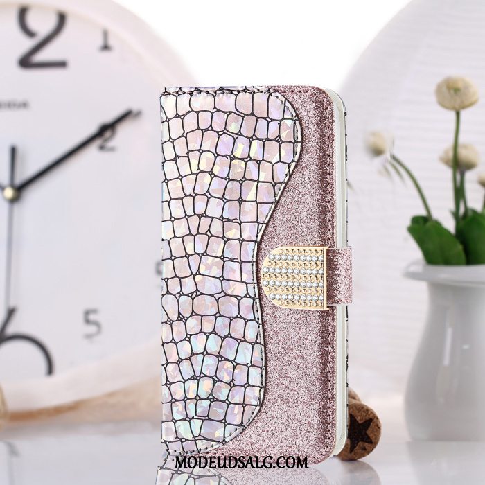 Samsung Galaxy A7 Etui Rosa Guld Clamshell Pulver Lædertaske