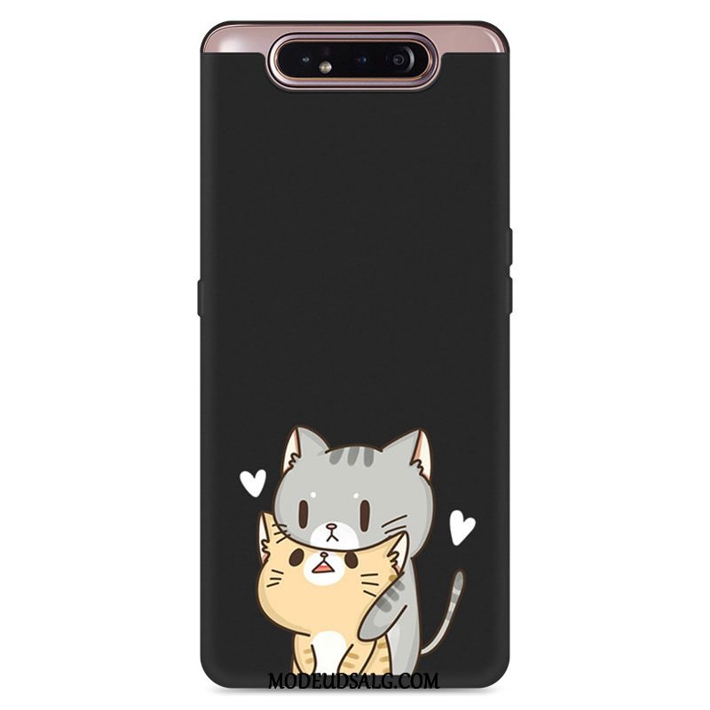 Samsung Galaxy A80 Etui Cover Cartoon Sort Silikone Beskyttelse