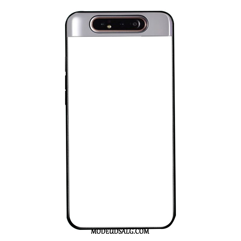 Samsung Galaxy A80 Etui / Cover Glas Hård Blød Hvid