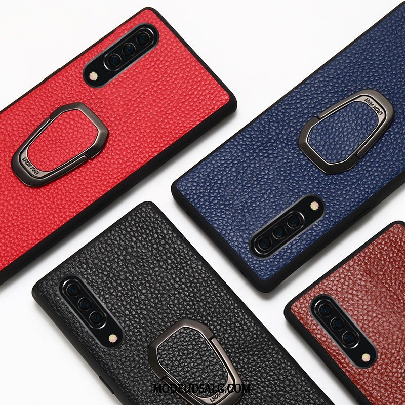 Samsung Galaxy A90 5g Etui / Cover Support Ring Anti-fald Ægte Læder Beskyttelse