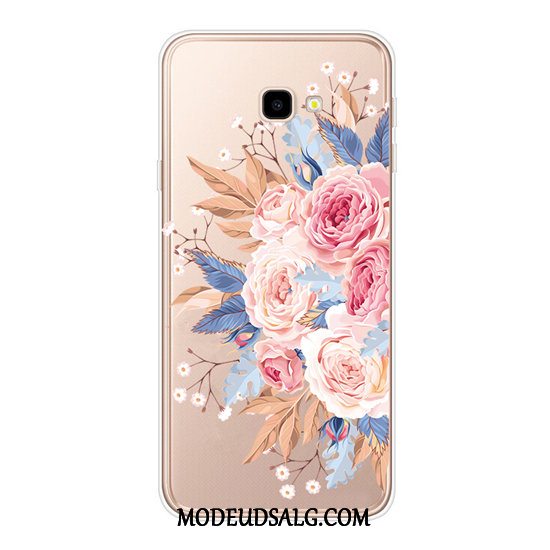 Samsung Galaxy J4+ Etui Blomster Malet Beskyttelse Lyserød Cartoon