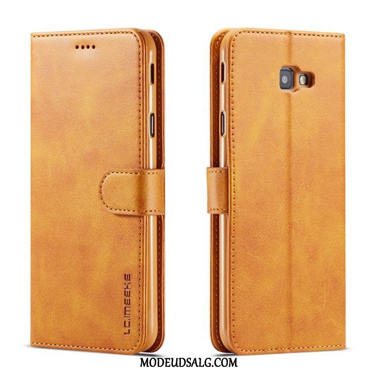 Samsung Galaxy J4+ Etui Gul Cover Lædertaske Beskyttelse