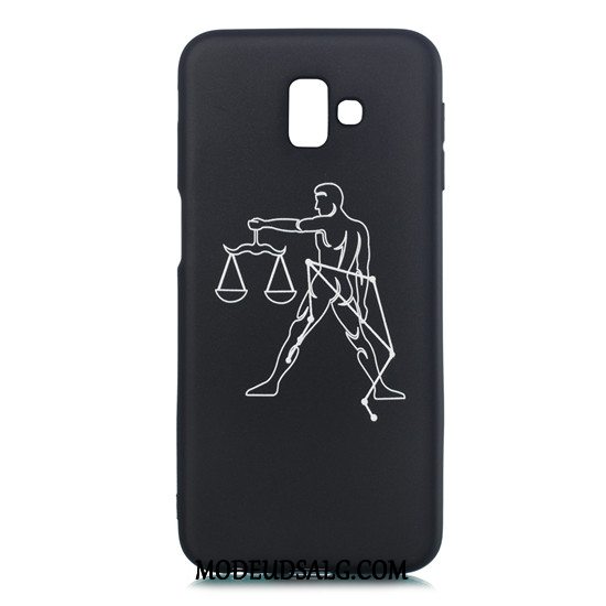 Samsung Galaxy J6+ Etui Blød Hængende Ornamenter Cover Sort Nubuck