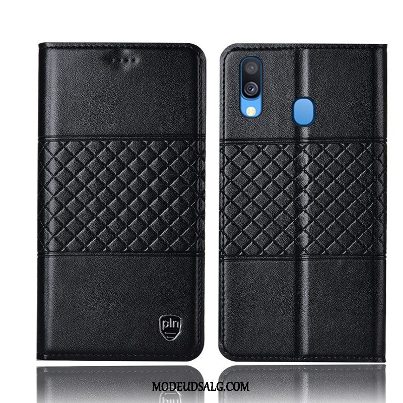 Samsung Galaxy M20 Etui / Cover Beskyttelse Sort Lædertaske Anti-fald