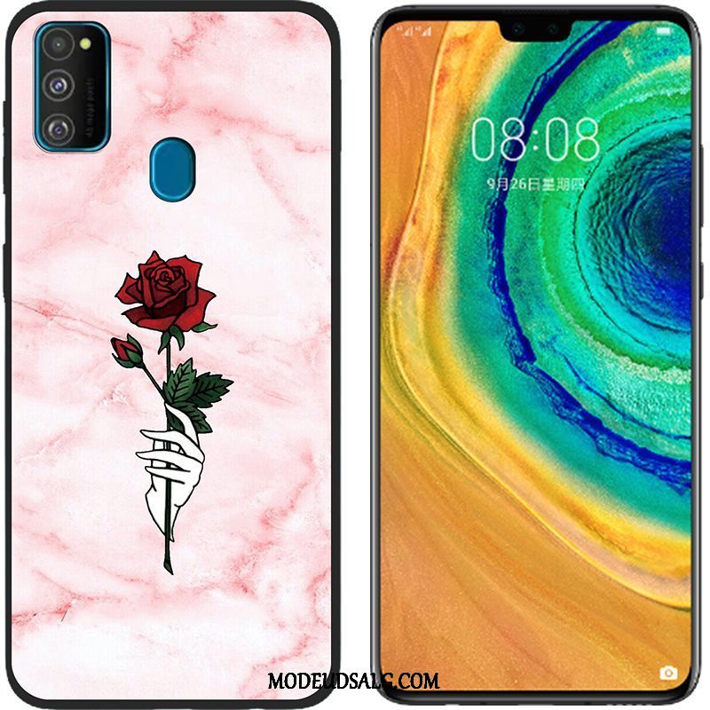 Samsung Galaxy M30s Etui Anti-fald Silikone Beskyttelse Blød Lyserød