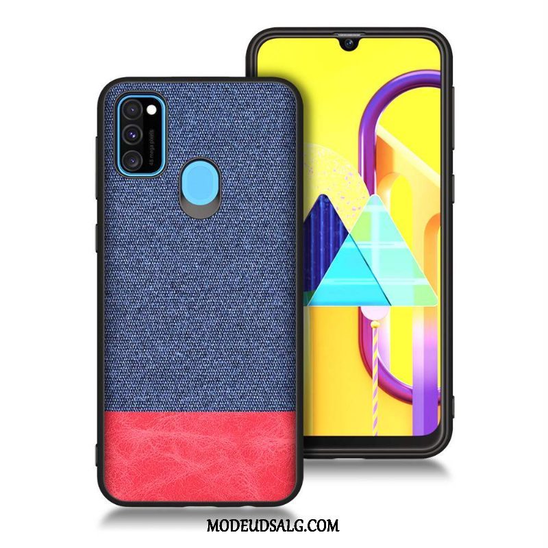 Samsung Galaxy M30s Etui / Cover Rød Blå Blød Silikone Anti-fald