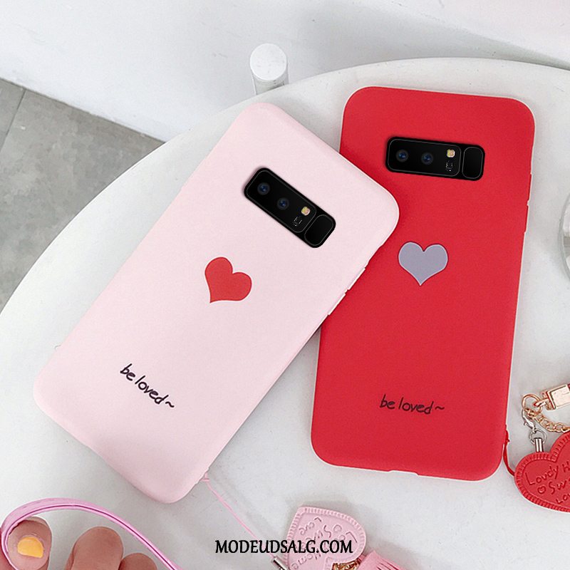 Samsung Galaxy Note 8 Etui Beskyttelse Cover Kærlighed Blød Rød