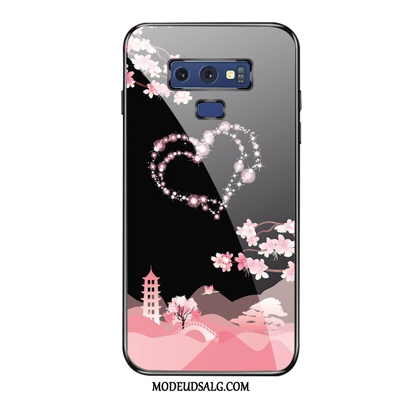 Samsung Galaxy Note 9 Etui Glas Cover Sort Beskyttelse Smukke