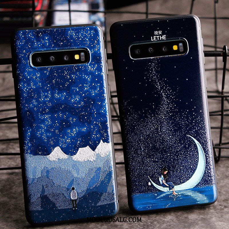 Samsung Galaxy S10+ Etui Anti-fald Ny Relief Silikone Alt Inklusive