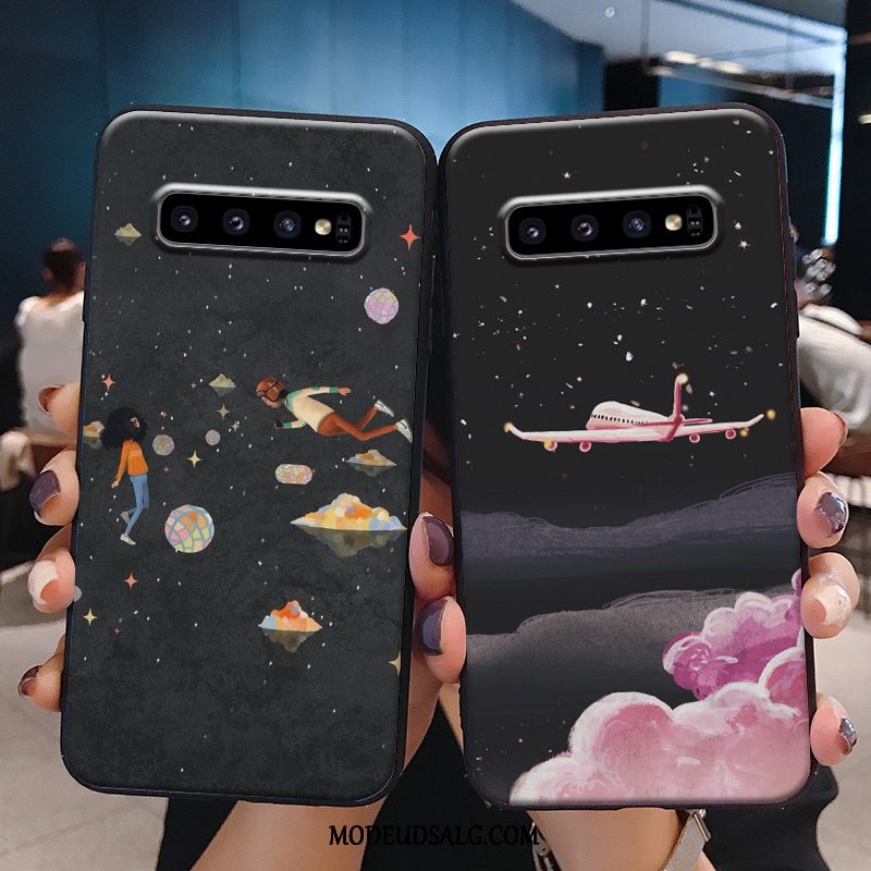 Samsung Galaxy S10+ Etui Beskyttelse Nubuck Trend Cover Cartoon