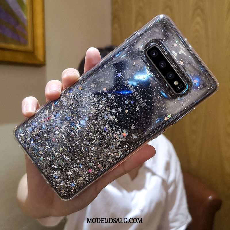 Samsung Galaxy S10+ Etui / Cover Beskyttelse Silikone Anti-fald Sort Hård