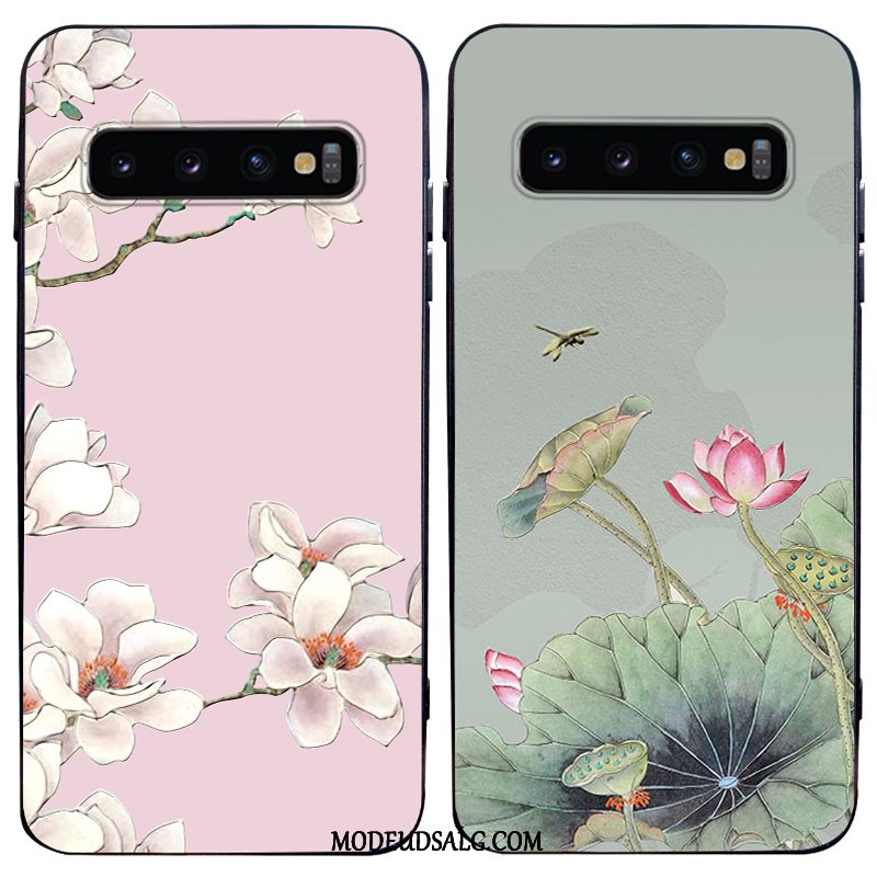 Samsung Galaxy S10+ Etui / Cover Grøn Silikone-etui Tynd Nubuck