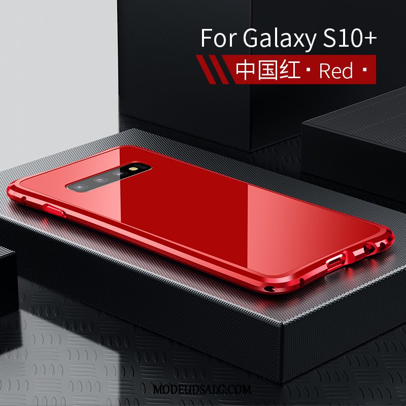 Samsung Galaxy S10+ Etui Rød Beskyttelse Ny Gennemsigtig High End