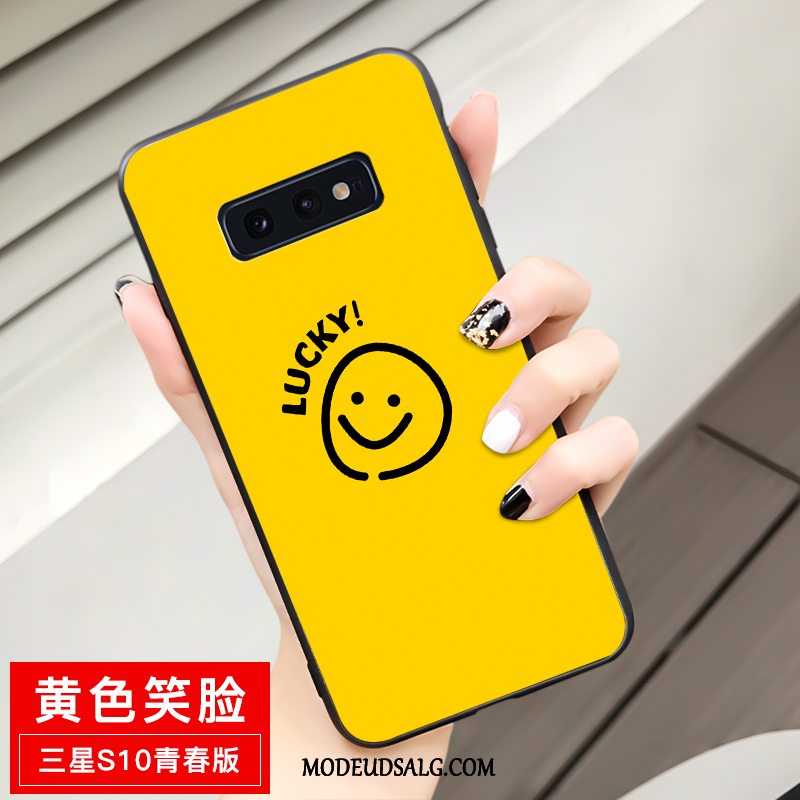 Samsung Galaxy S10e Etui Cartoon Gul Cover Ungdom Blød