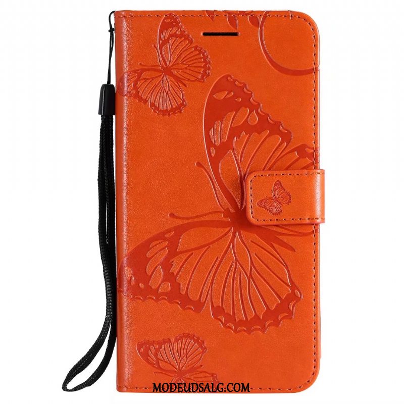 Samsung Galaxy S10e Etui / Cover Folio Alt Inklusive Lædertaske Orange