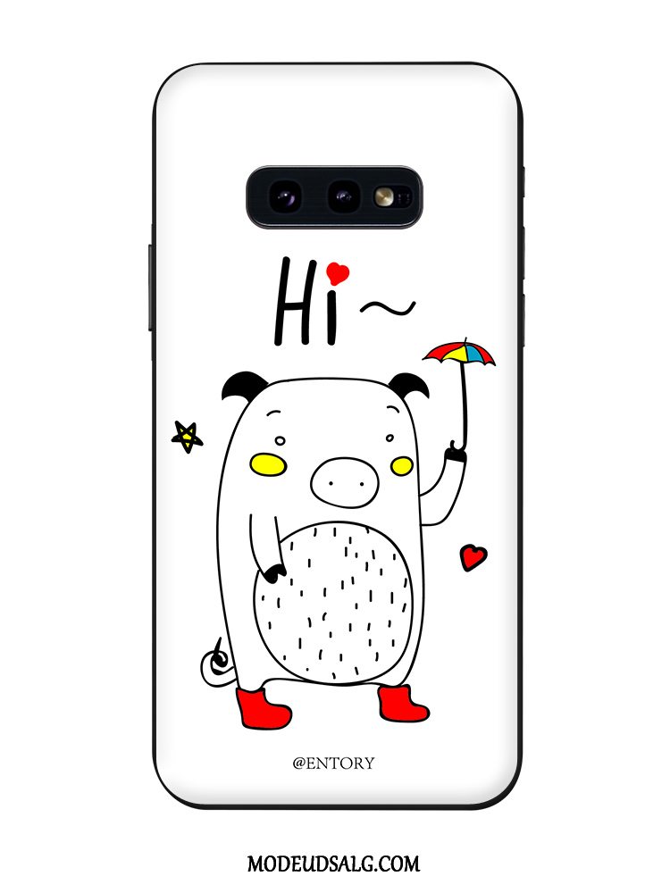 Samsung Galaxy S10e Etui Cover Hvid Blød Cartoon Silikone