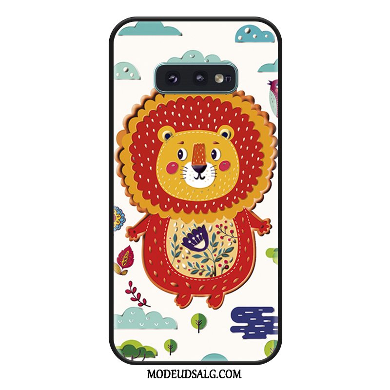 Samsung Galaxy S10e Etui / Cover Lille Sektion Silikone Hvid Løve Cartoon