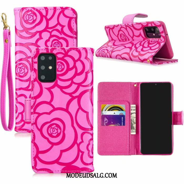 Samsung Galaxy S20+ Etui Lædertaske Tegnebog Lyserød Blomster Cover