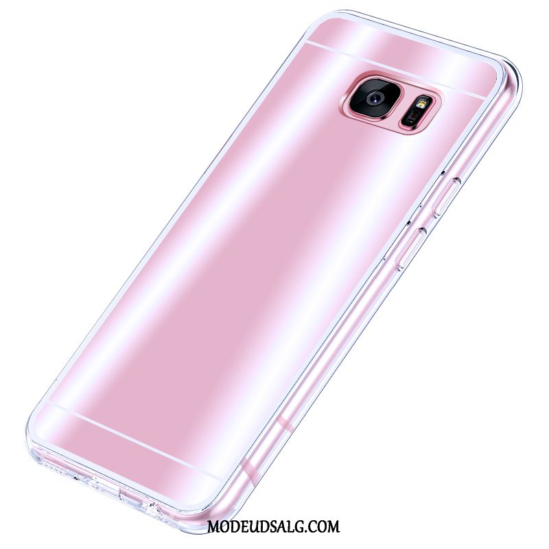 Samsung Galaxy S6 Etui / Cover Lyserød Silikone Spejl Blød Beskyttelse