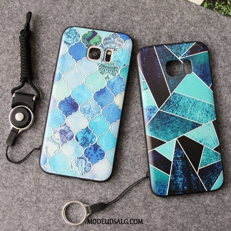 Samsung Galaxy S7 Edge Etui / Cover Nubuck Relief Alt Inklusive Ny Silikone