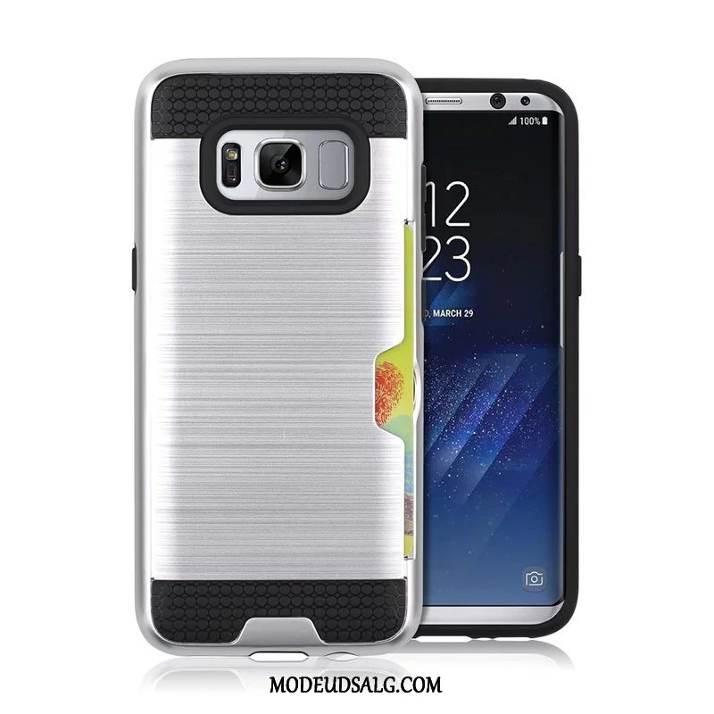 Samsung Galaxy S8+ Etui Kort Alt Inklusive Grå Beskyttelse Sølv