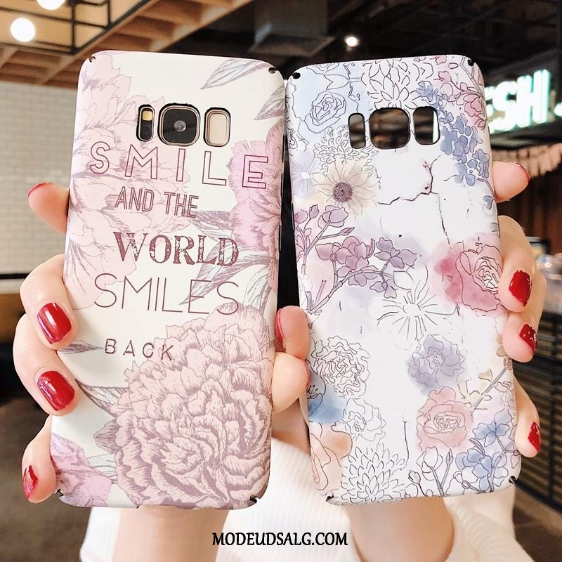 Samsung Galaxy S8+ Etui Lyserød Kunst Trend Tynd Blomster