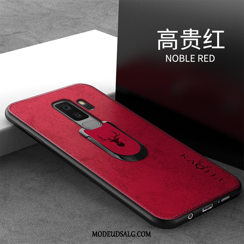 Samsung Galaxy S9+ Etui Silikone Beskyttelse Nubuck Kreativ Net Red