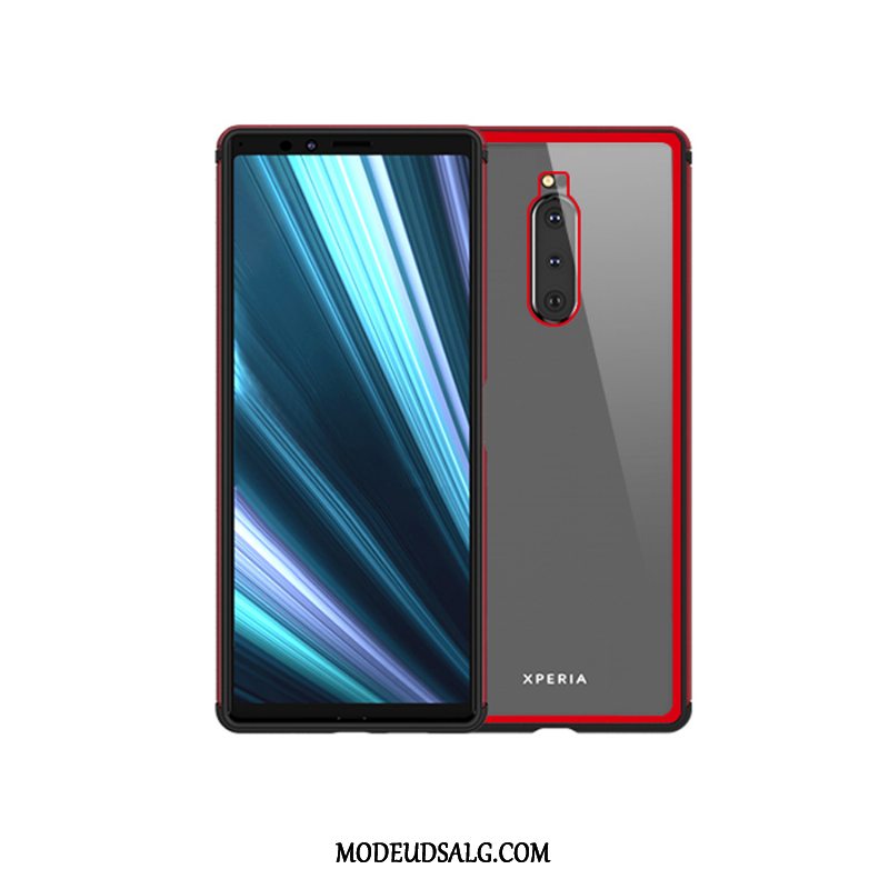 Sony Xperia 1 Etui / Cover Gennemsigtig Beskyttelse Ramme Rød