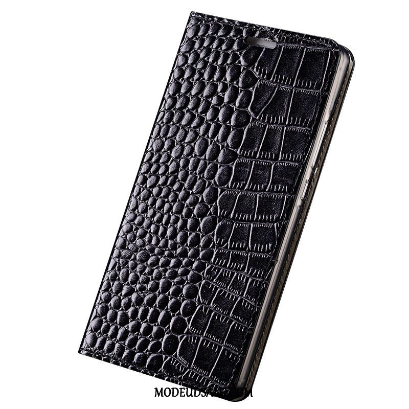 Sony Xperia 1 Etui Lædertaske Cover Sort Ægte Læder Beskyttelse