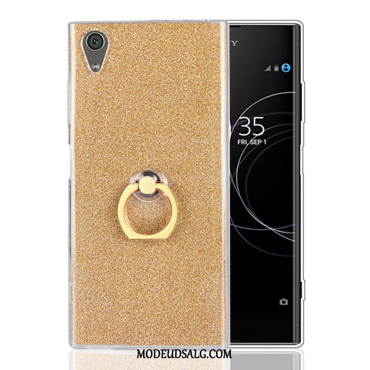 Sony Xperia Xa1 Etui Anti-fald Guld Pulver Ring Cover