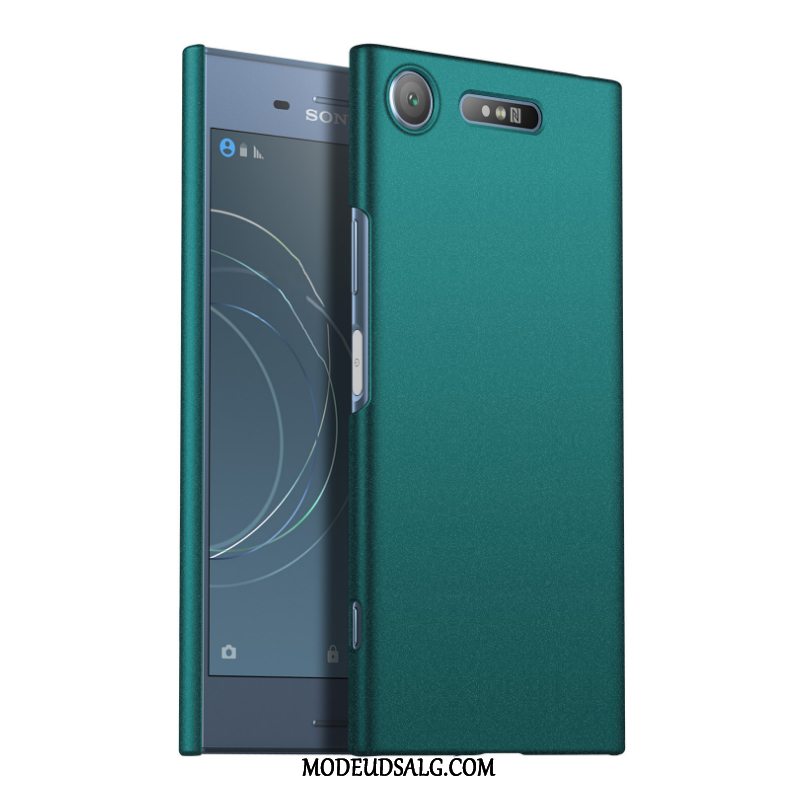 Sony Xperia Xz1 Etui / Cover Nubuck Beskyttelse Grøn