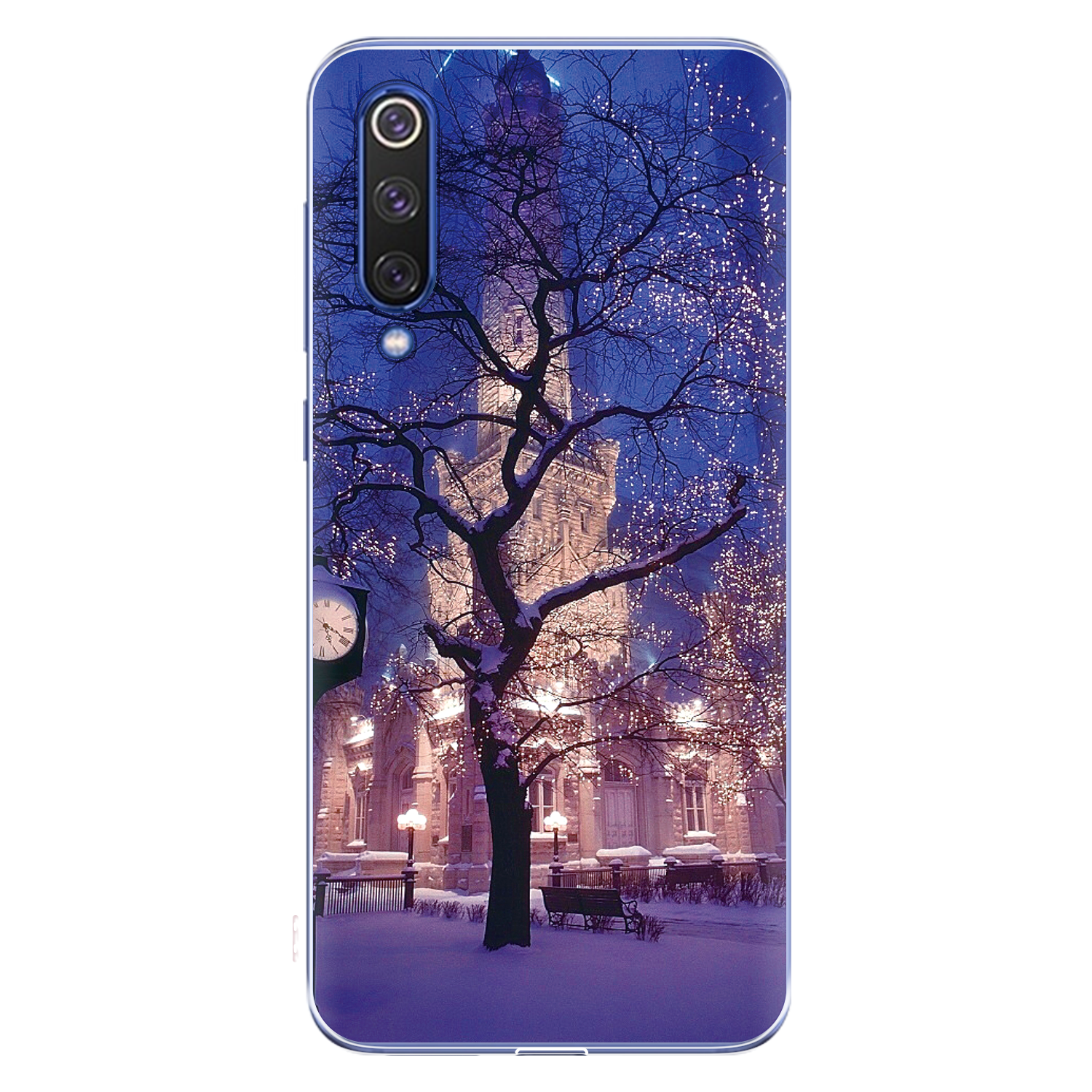 Xiaomi Mi 9 Se Etui Silikone Scenery Lilla Lille Sektion Trend