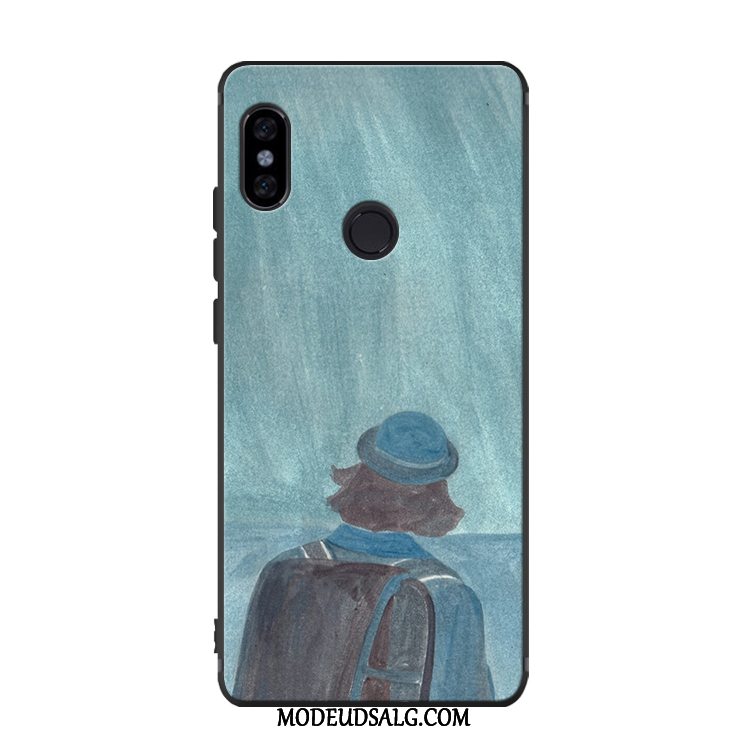 Xiaomi Mi A2 Etui / Cover Anti-fald Lille Sektion Grøn Håndmalet Frisk