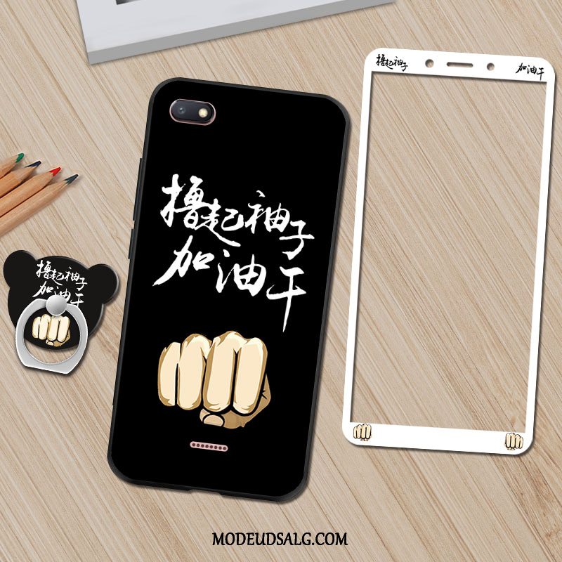 Xiaomi Redmi 6a Etui Sort Cover Cartoon Silikone Membrane