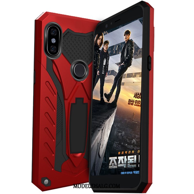 Xiaomi Redmi Note 6 Pro Etui Cover Nubuck Beskyttelse Rød Pu