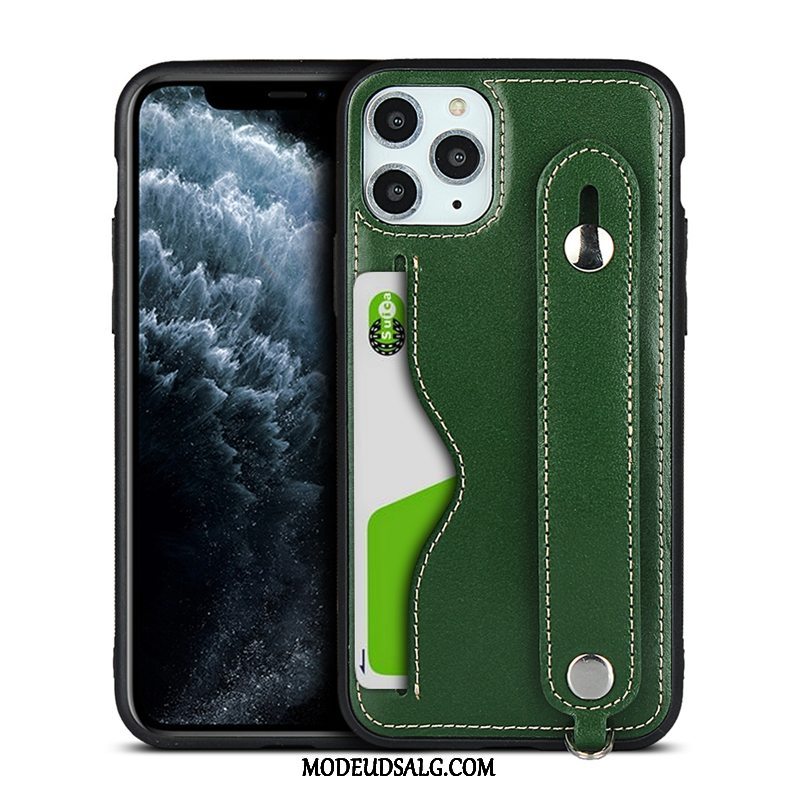 iPhone 11 Pro Etui / Cover Kvalitet Support High End Ægte Læder Anti-fald