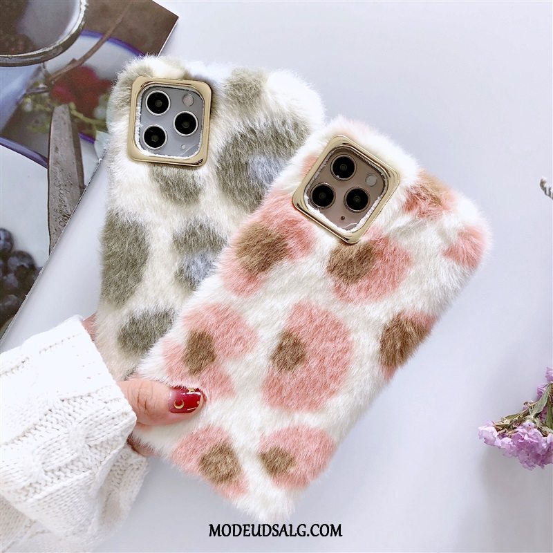 iPhone 12 Pro Max Etui / Cover Plys Leopard Lyserød Anti-fald