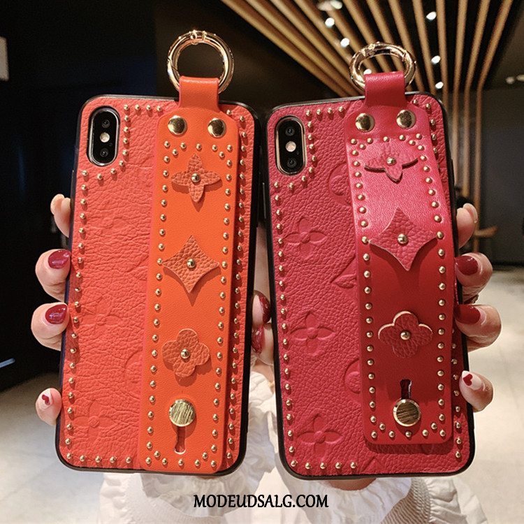 iPhone X Etui / Cover Support Ny Ægte Læder Net Red Rød