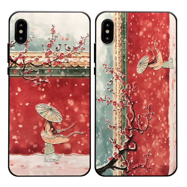 iPhone Xs Max Etui / Cover Vind Ny Kinesisk Stil Rød